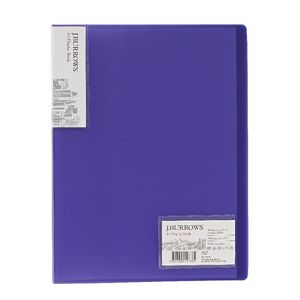 J.Burrows Display Book A4 20 Pocket Fixed Purple